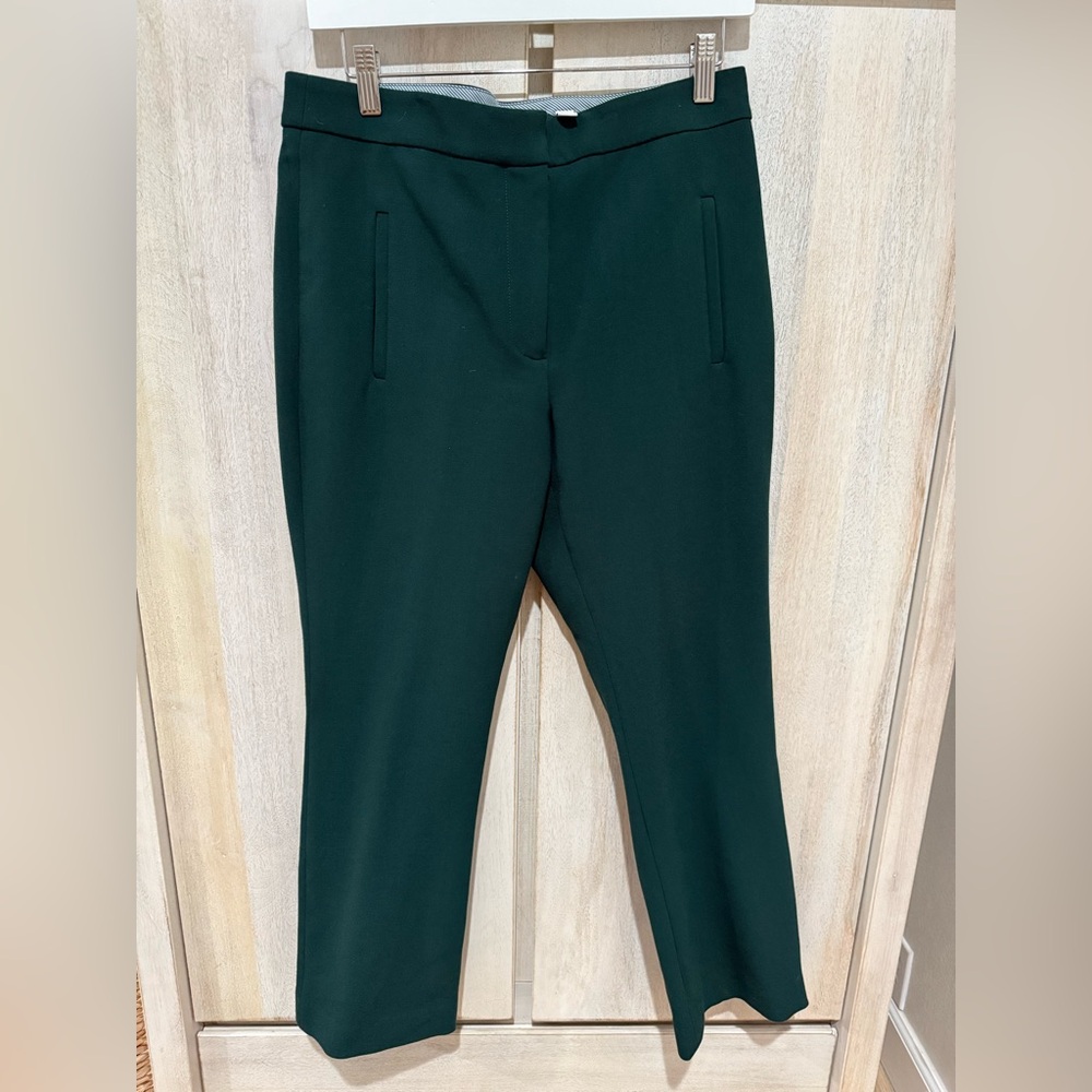Veronica Beard Forest Green Cropped Pants